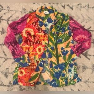 Anthropologie Roeqiya Fris Garden Bloom Flannel Pajama PJ Top. Large.